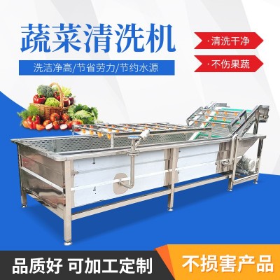果蔬清洗机高压海带气泡清洗机 辣椒酸菜蔬菜洗菜机净菜 生产线