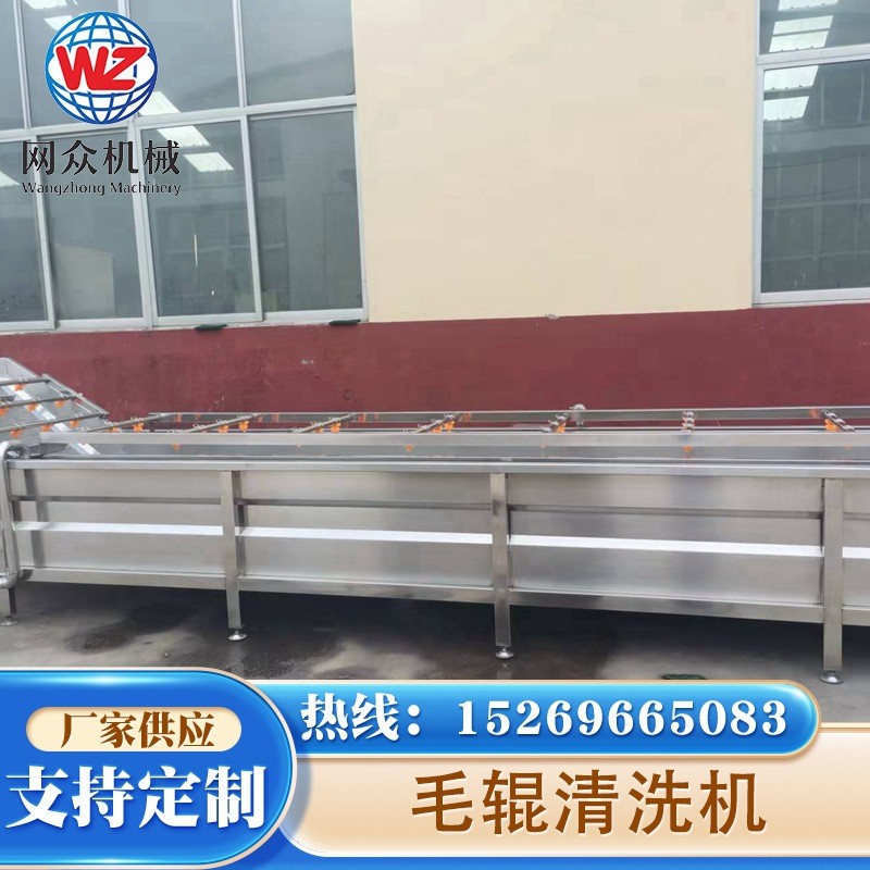 毛辊清洗机商用莲藕红薯土豆清洗去皮机 预制菜山药芋头去皮清洗图4