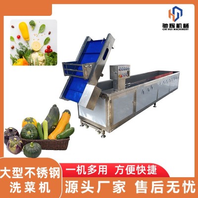 驰辉机械果蔬清洗流水线 辣椒清洗线 加长型多功能臭氧洗菜机