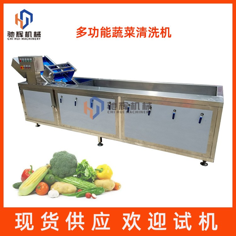 3.2米多功能洗菜机 气泡臭氧自动果蔬清洗机 大型涡流洗菜机