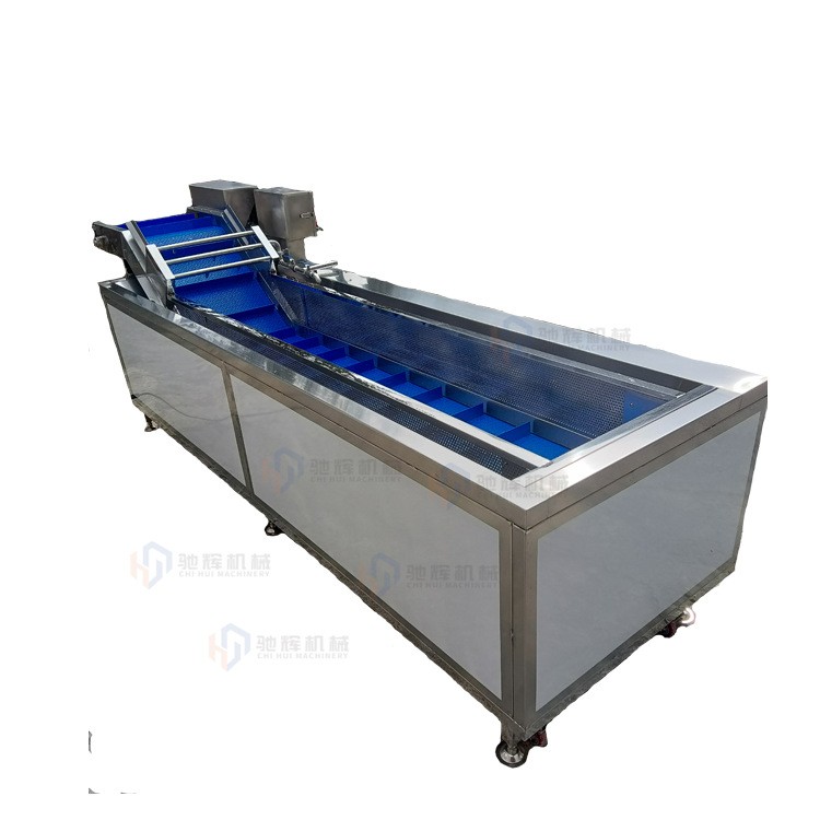 驰辉机械大型无损果蔬清洗机 连续式菠萝清洗机 柚子气泡清洗机图2