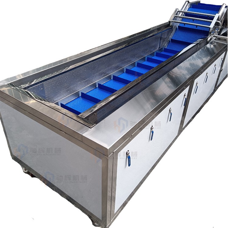 驰辉机械大型无损果蔬清洗机 连续式菠萝清洗机 柚子气泡清洗机图3