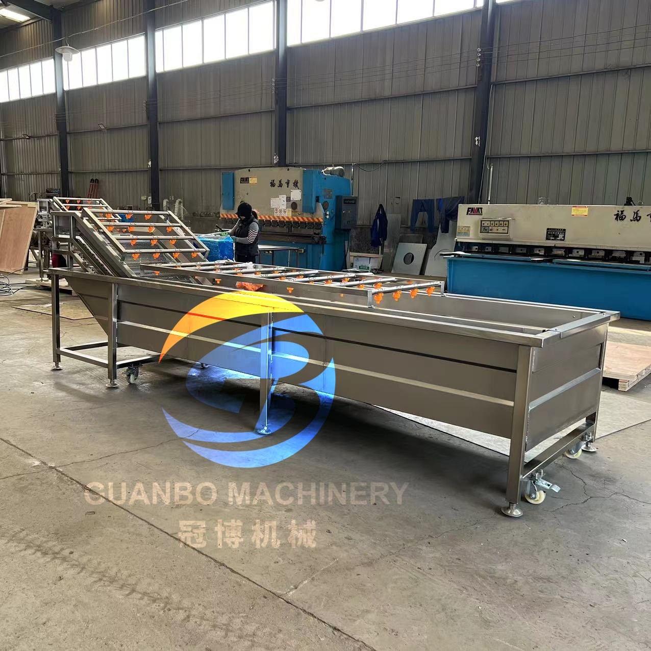 大型高压喷淋气泡清洗机 叶类菜韭菜清洗机 多功能芹菜清洗流水图2