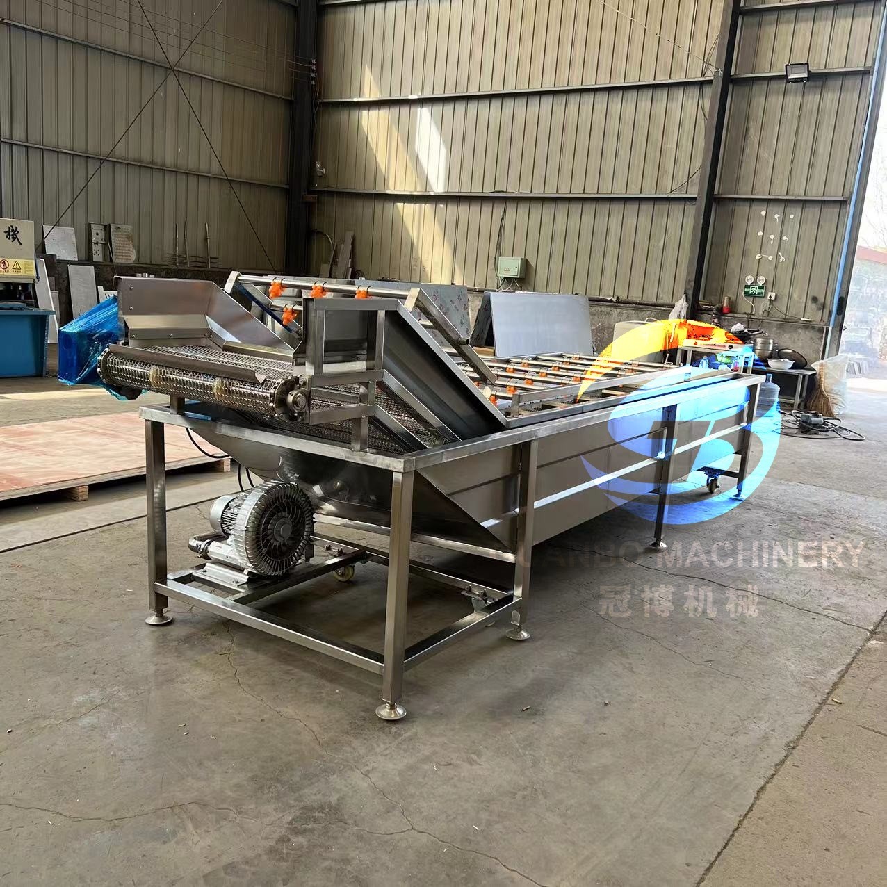 大型高压喷淋气泡清洗机 叶类菜韭菜清洗机 多功能芹菜清洗流水图4