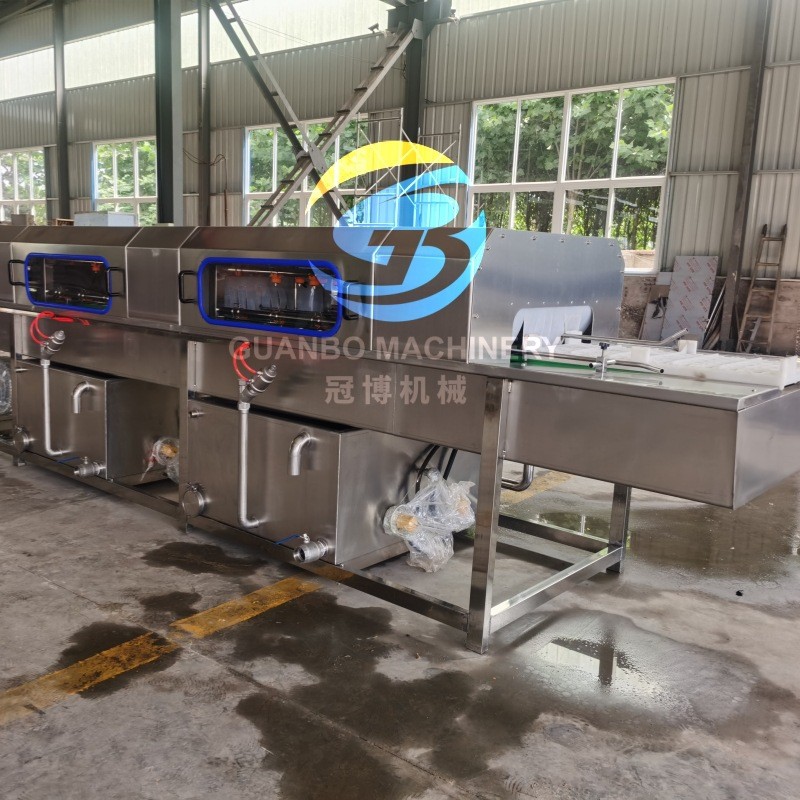 全自动周转筐清洗机 海鲜筐塑料筐高压喷淋清洗设备 隧道式洗框机图4