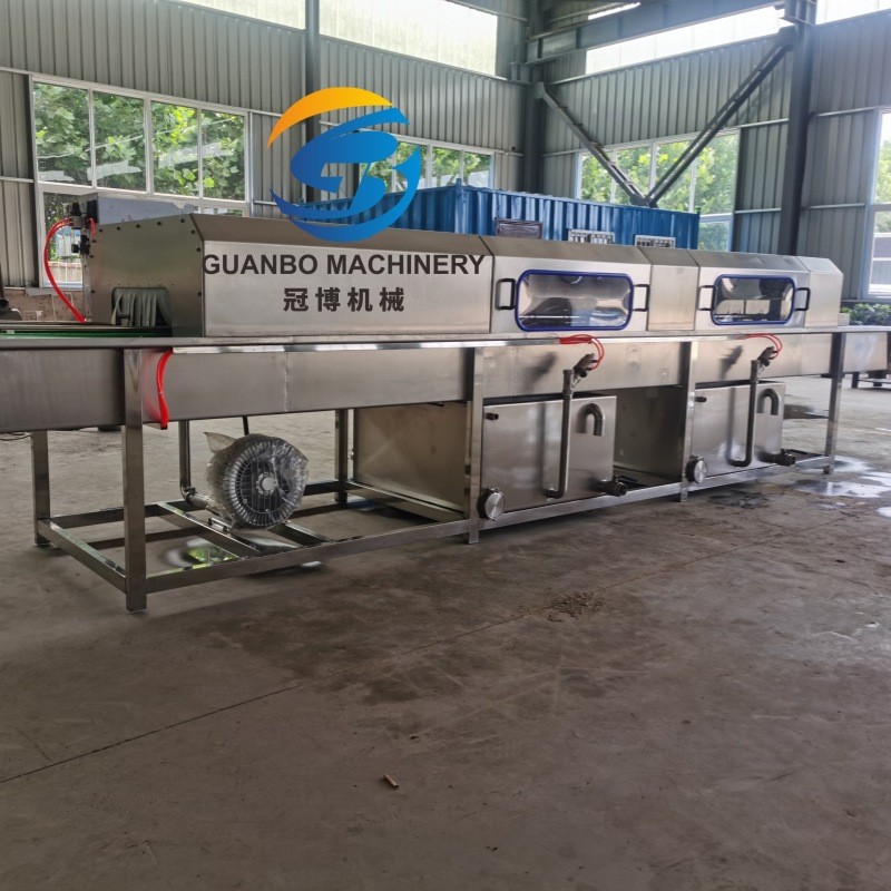 全自动周转筐清洗机 海鲜筐塑料筐高压喷淋清洗设备 隧道式洗框机图3