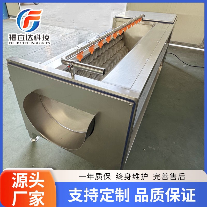不锈钢毛刷清洗机 果蔬加工清洗设备 小型根茎类果蔬清洗去皮机图3