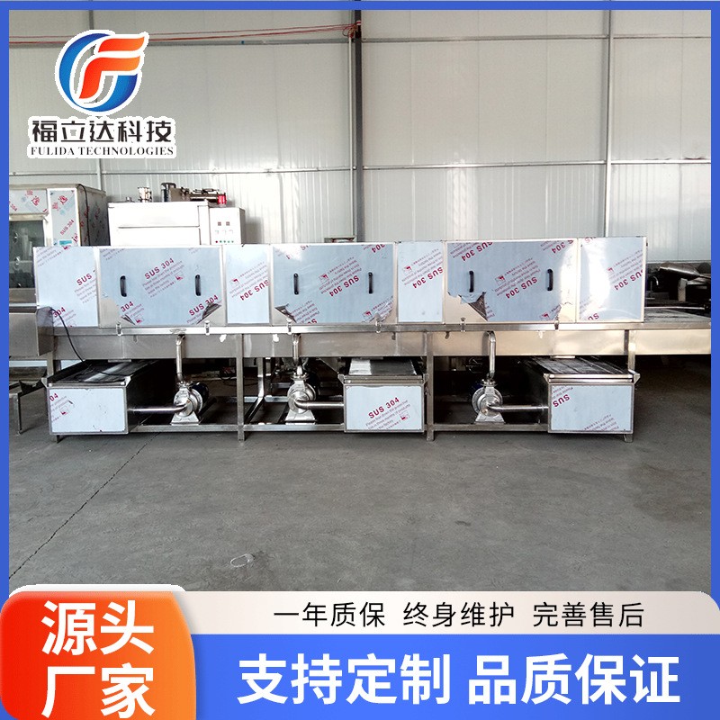 全自动塑料周转筐清洗机 隧道式高压喷淋清洗洗筐机 不锈钢洗筐机图4