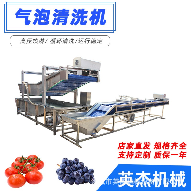 鲜食玉米加工设备冷冻肉类解冻清洗全自动海藻类去盐机果蔬清洗机图5