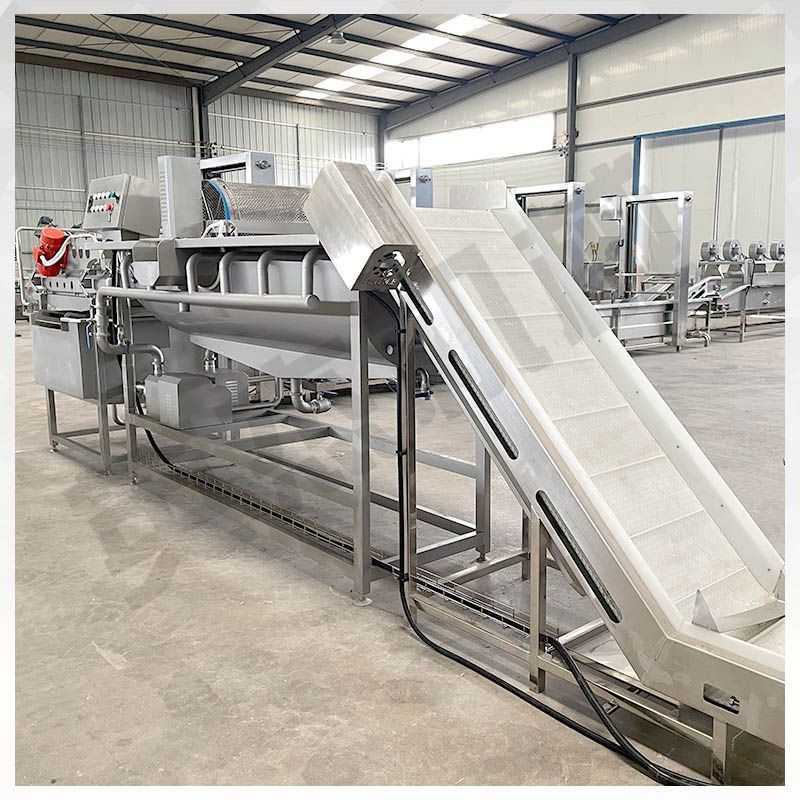 预制菜加工设备鲜食玉米流水线中央厨房设备生产厂家净菜清洗机图2