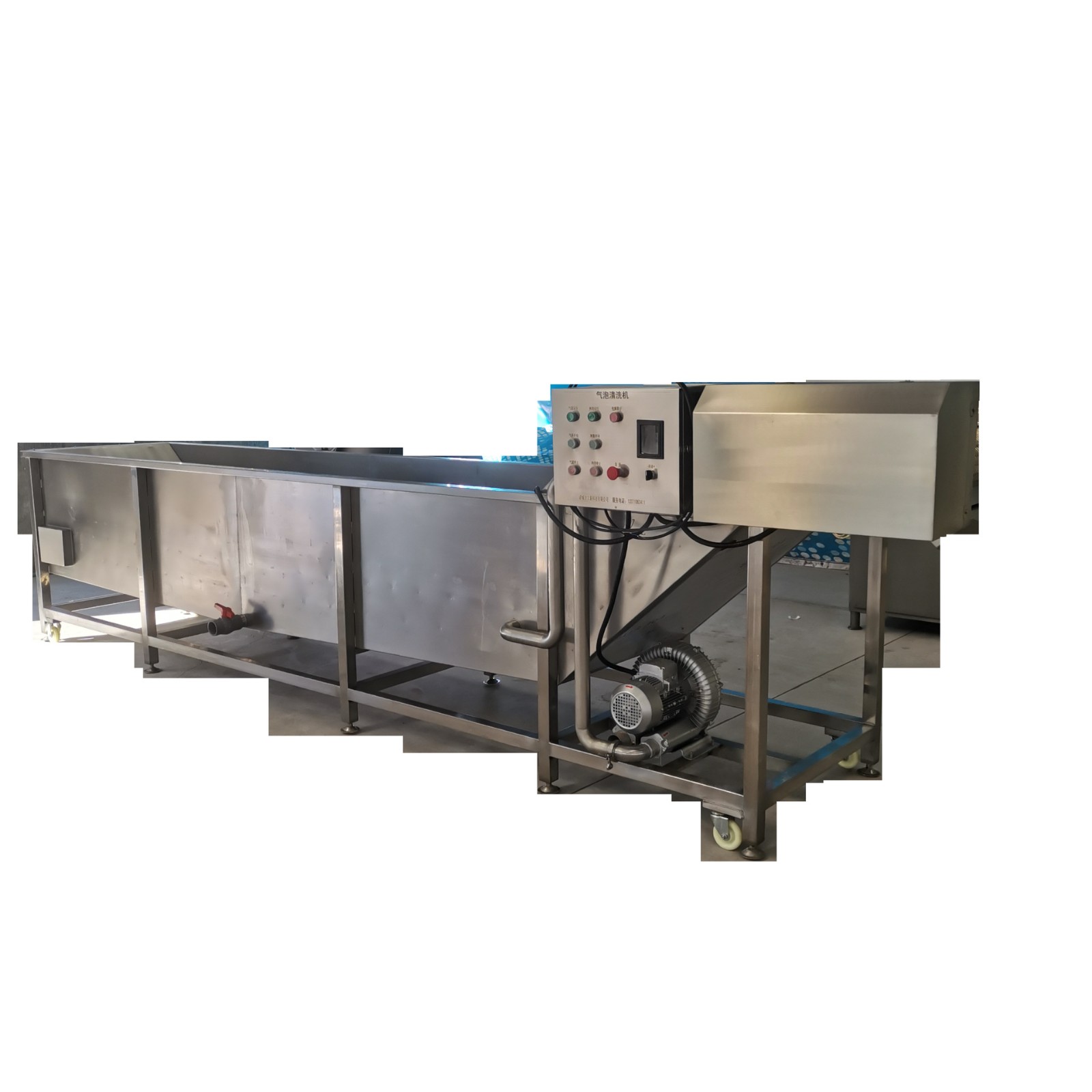 全自动气泡清洗机 多功能水果蔬菜清洗配套输送线气泡清洗解冻机图5