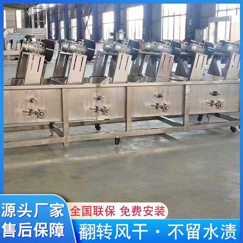 休闲食品包装清洗风干机 毛豆荚清洗风干机 翻转式除水机风干线图3