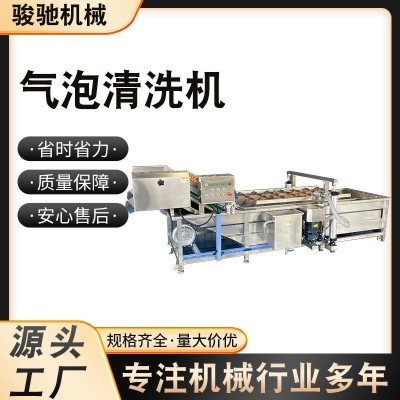 厂家直供果蔬气泡清洗机水果蔬菜清洗设备预制菜净菜 洗菜机器