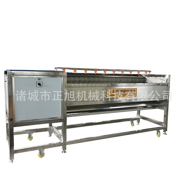 现货土豆去皮机脱皮机 9根木薯洋葱去皮机 毛刷毛辊清洗机图5