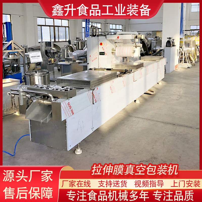 咸鸭蛋拉伸膜真空包装机 连续式拉伸膜真空包装机 真空包装生产线图3