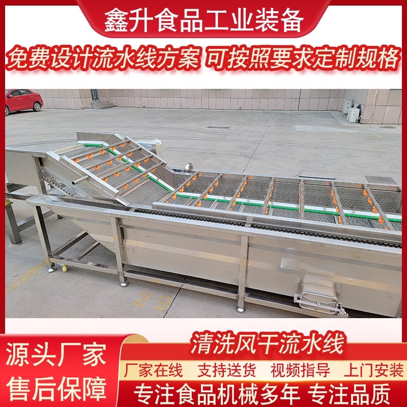 蓝莓清洗机 全自动果蔬清洗风干流水线 不锈钢毛豆清洗风干设备图2
