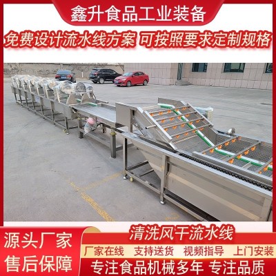 蓝莓清洗机 全自动果蔬清洗风干流水线 不锈钢毛豆清洗风干设备