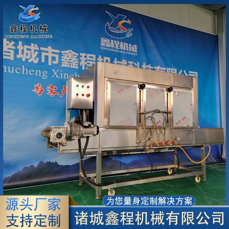 带皮五花肉烧毛机 猪肘子喷毛机 连续式液化气燎毛机 厂家供应图4