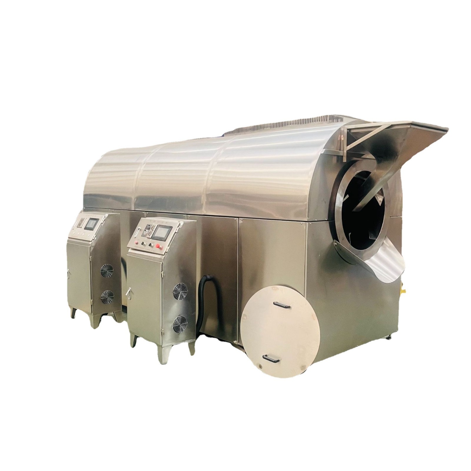 现货供应大型辣椒炒货机不锈钢天燃气炒花生机器中药炒货机电加热图5