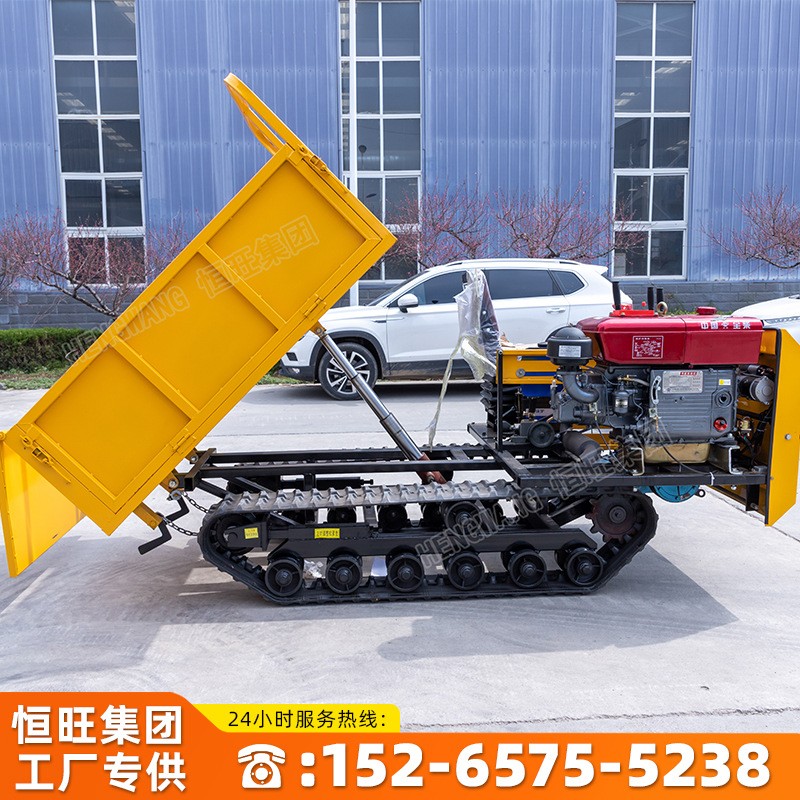 履带运输车全地形建筑工程爬山虎运输车座驾式液压自卸搬运车图2