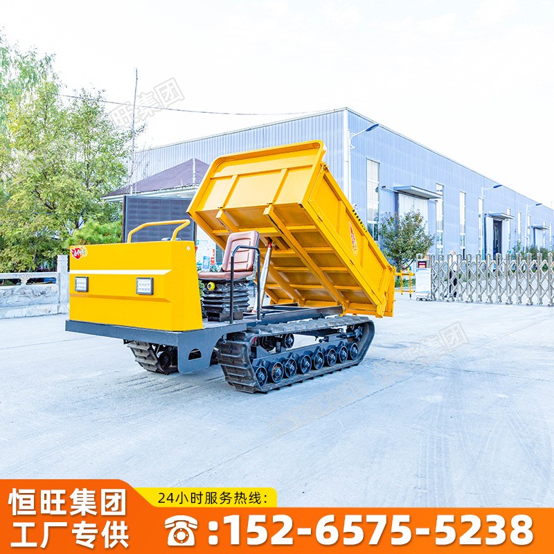 履带运输车全地形建筑工程爬山虎运输车座驾式液压自卸搬运车图3