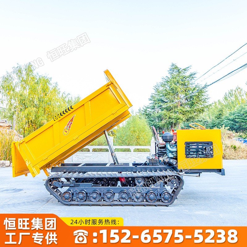 小型手扶履带运输车农用果园全地形座驾式爬山虎自卸搬运车四不像图2