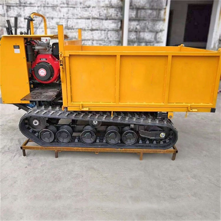 小型履带运输车手扶式农用自卸车设备爬山虎田间育苗车机器批发图2