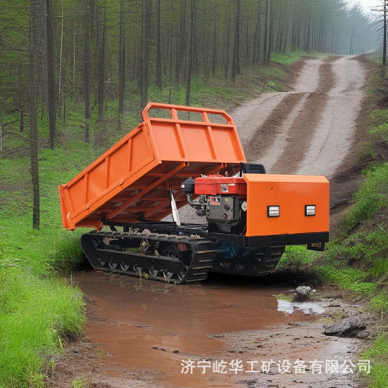 厂家供应手扶履带运输车多功能小型农用山地果园液压式自卸车图4