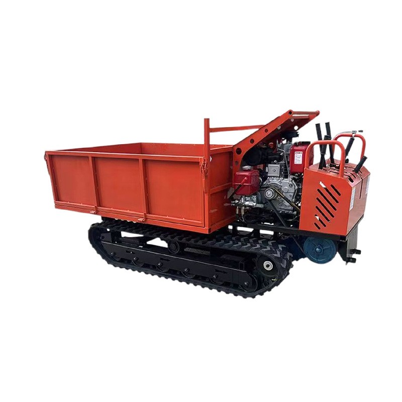 厂家供应手扶履带运输车多功能小型农用山地果园液压式自卸车图5