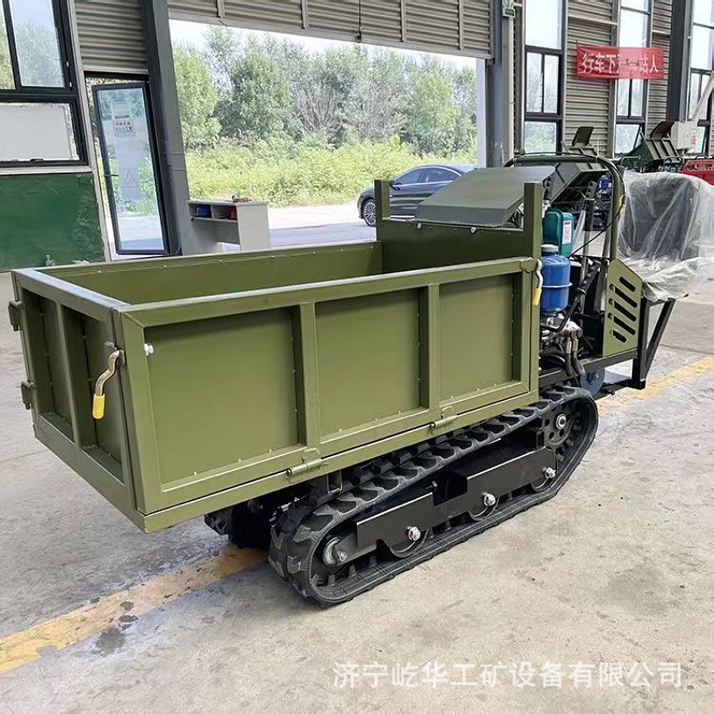 厂家供应手扶履带运输车多功能小型农用山地果园液压式自卸车图3