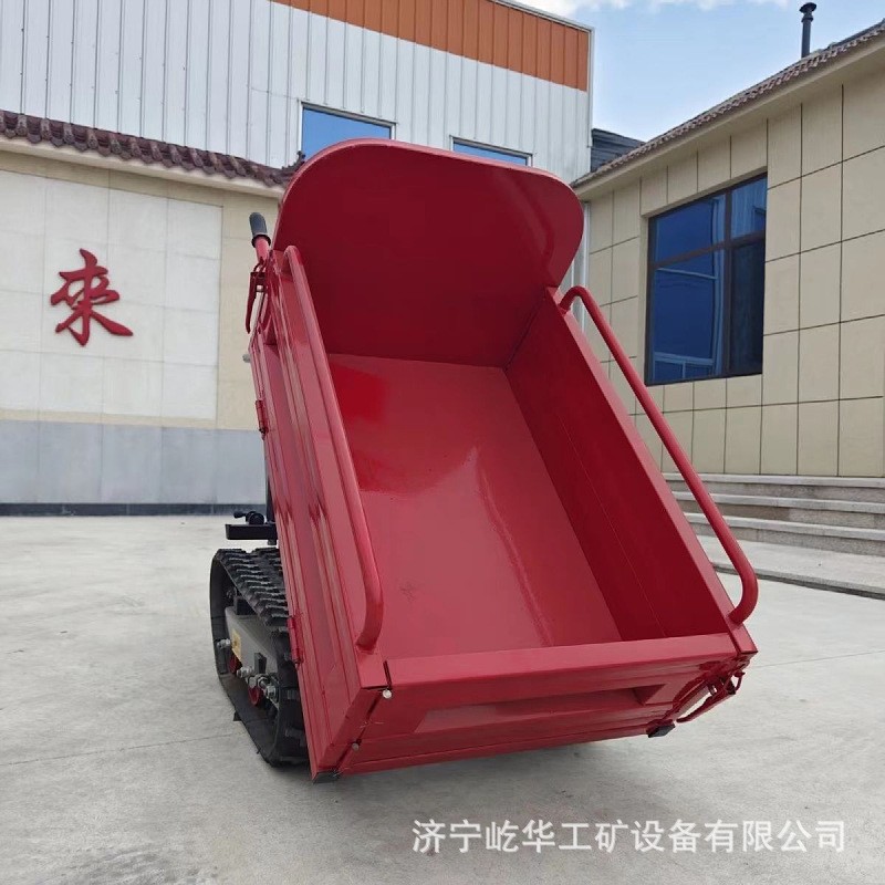 厂家供应多功能小型手扶履带运输车农用果园液压式自卸车图2