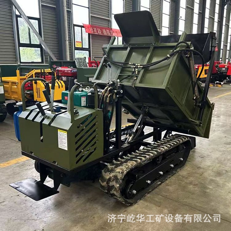 厂家供应多功能小型手扶履带运输车农用果园液压式自卸车图4