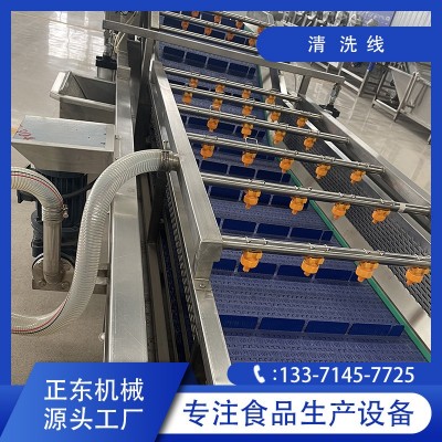 中药材清洗加工流水线黄精人参清洗加工设备商用大型气泡清洗机