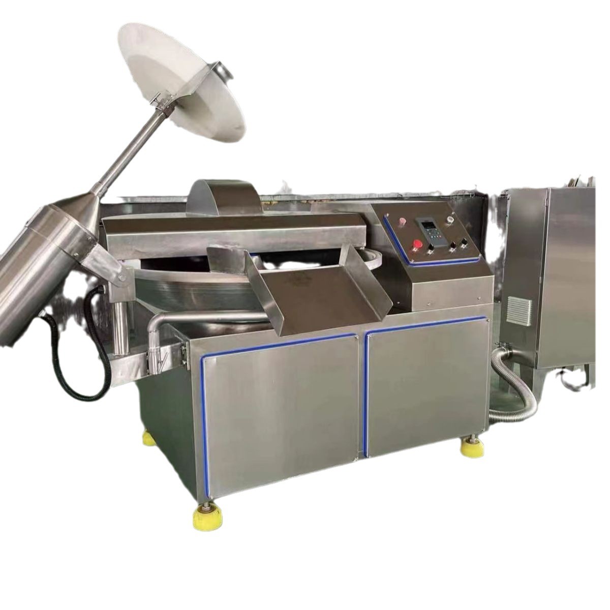 全自动肉泥斩拌机 鱼糜虾滑斩泥斩切 肉馅菜馅丸子馅料变频斩拌机图5