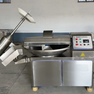 全自动肉泥斩拌机 鱼糜虾滑斩泥斩切 肉馅菜馅丸子馅料变频斩拌机