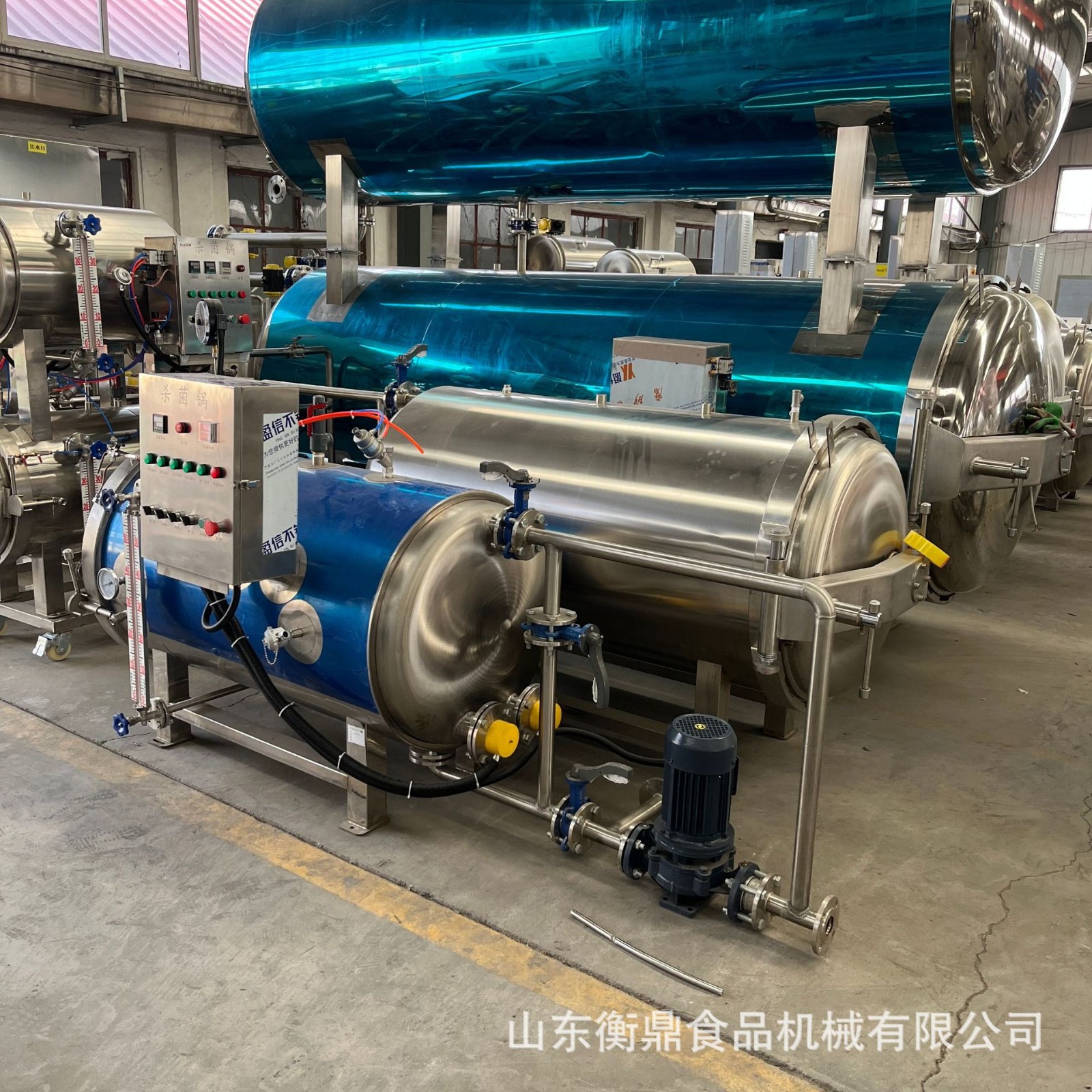 真空袋粽子杀菌锅 烧鸡熟食品全自动高温灭菌锅 水浴式小型杀菌锅图4