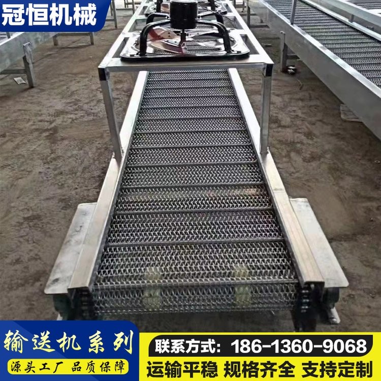 冠恒机械 输送平稳 蛋挞皮网带输送机 蔬菜瓜果晾干机 各种生产流水线图3