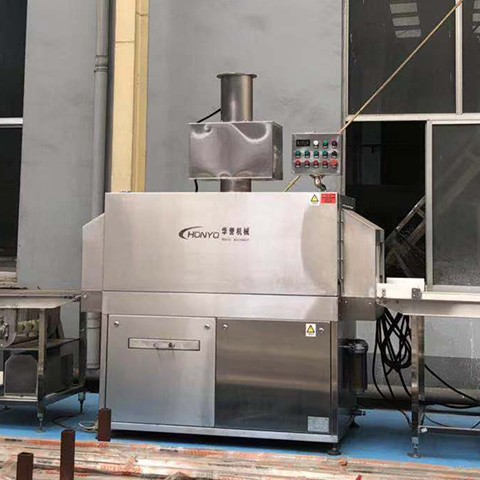 华誉机械 食品厂牛羊肉真空隧道式热缩机 全自动真空包装机图4