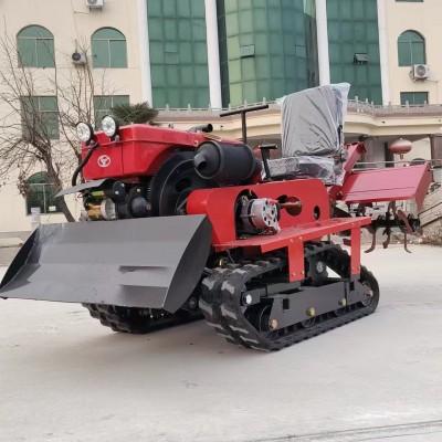 35马力水旱两用履带旋耕机 多功能田园管理机 水田打浆机