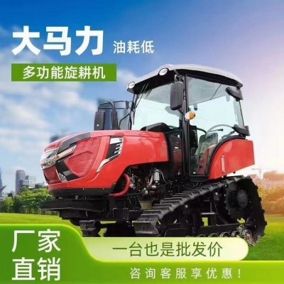 80马力履带旋耕机 高底盘多功能拖拉机 水田专用