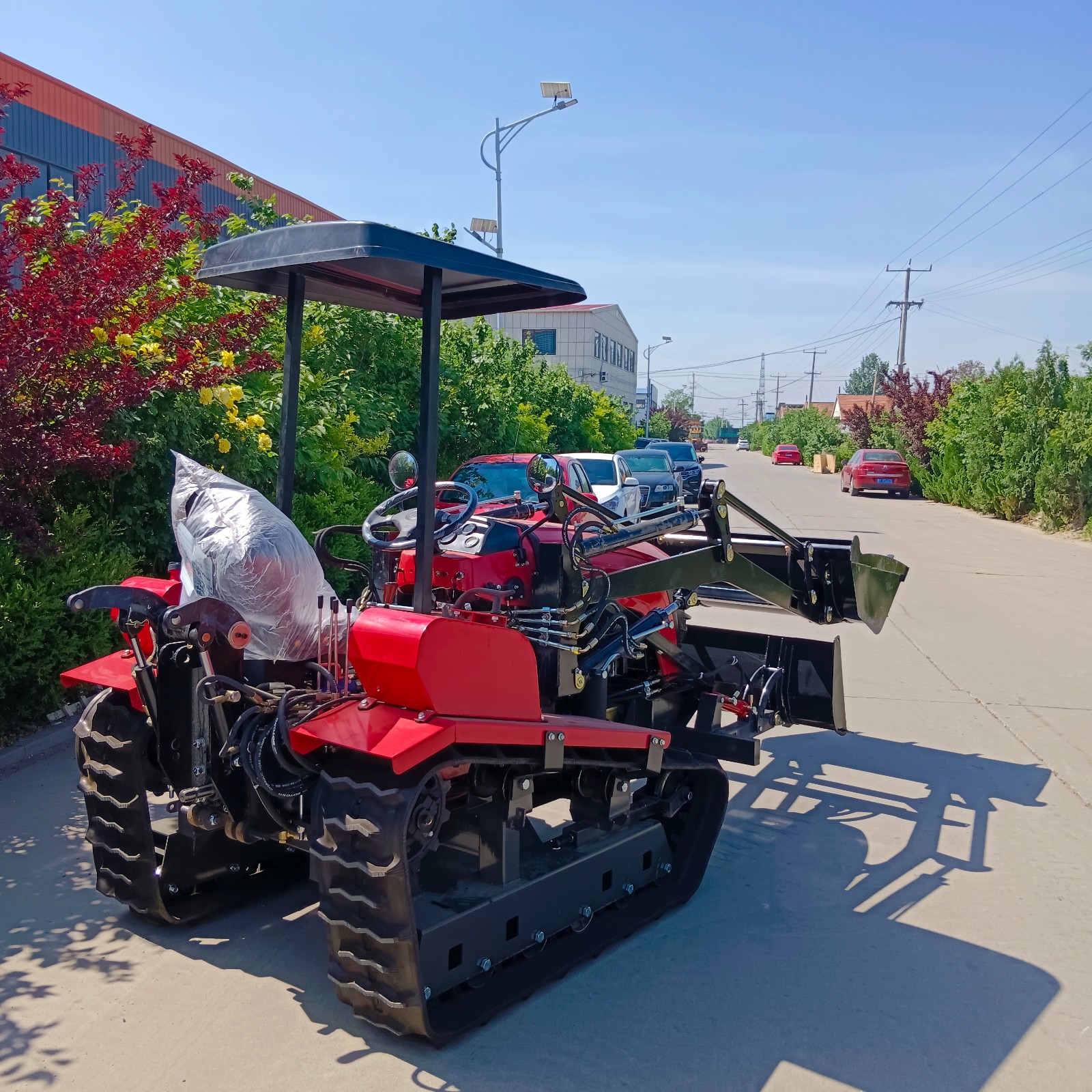 50马力履带拖拉机 大型座驾式旋耕机 可以安装挖斗图3