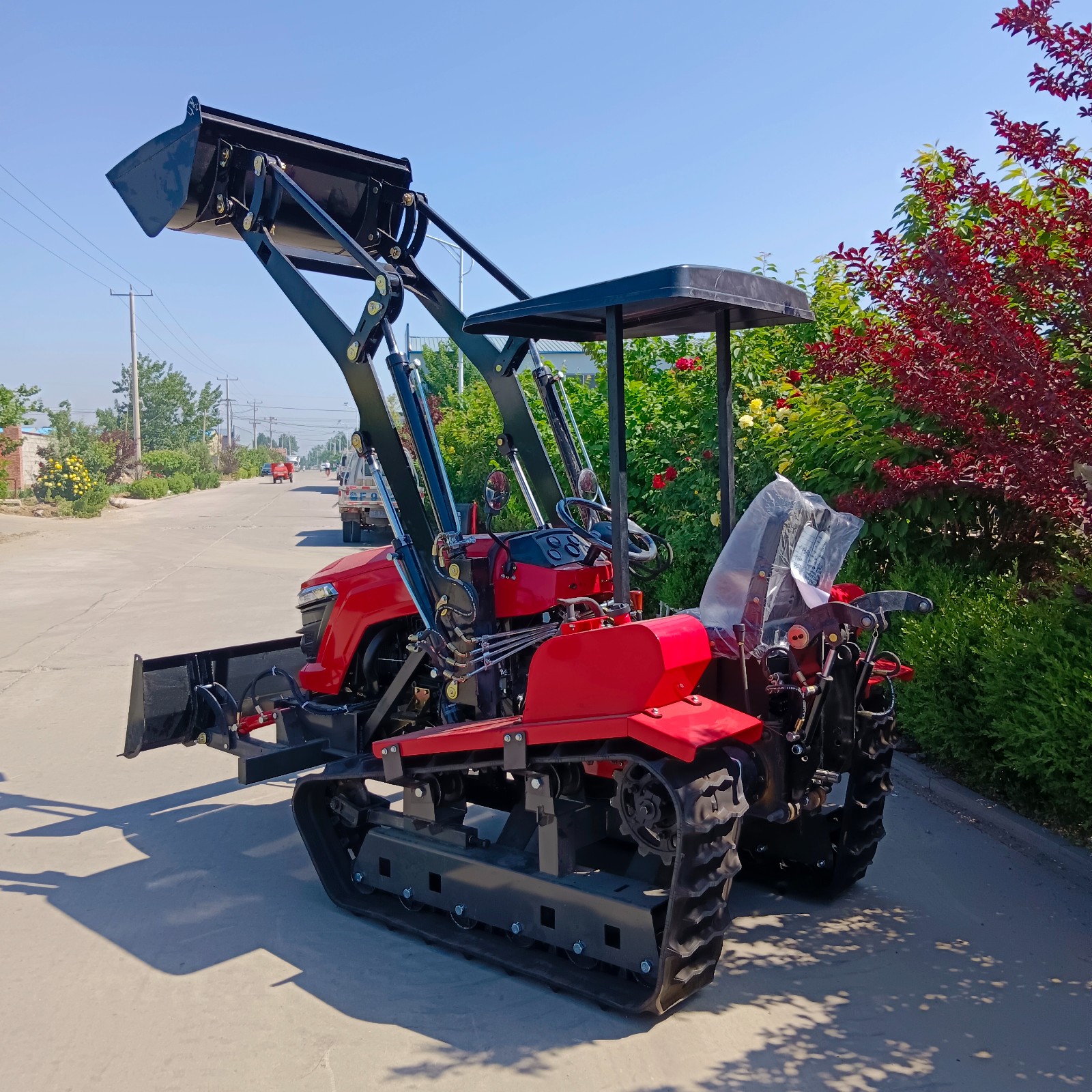 50马力履带拖拉机 大型座驾式旋耕机 可以安装挖斗图5
