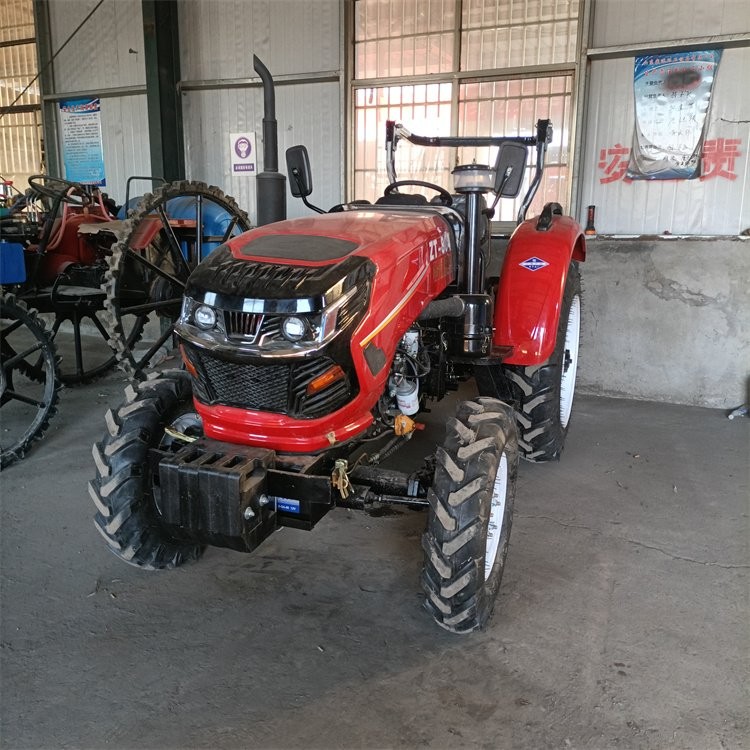 大马力农田中拖拖拉机 多缸轮式旋耕犁地机 操作简便