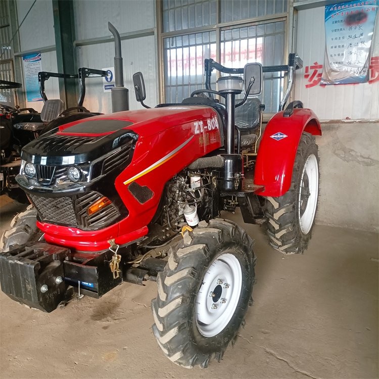 大马力农田中拖拖拉机 多缸轮式旋耕犁地机 操作简便图3