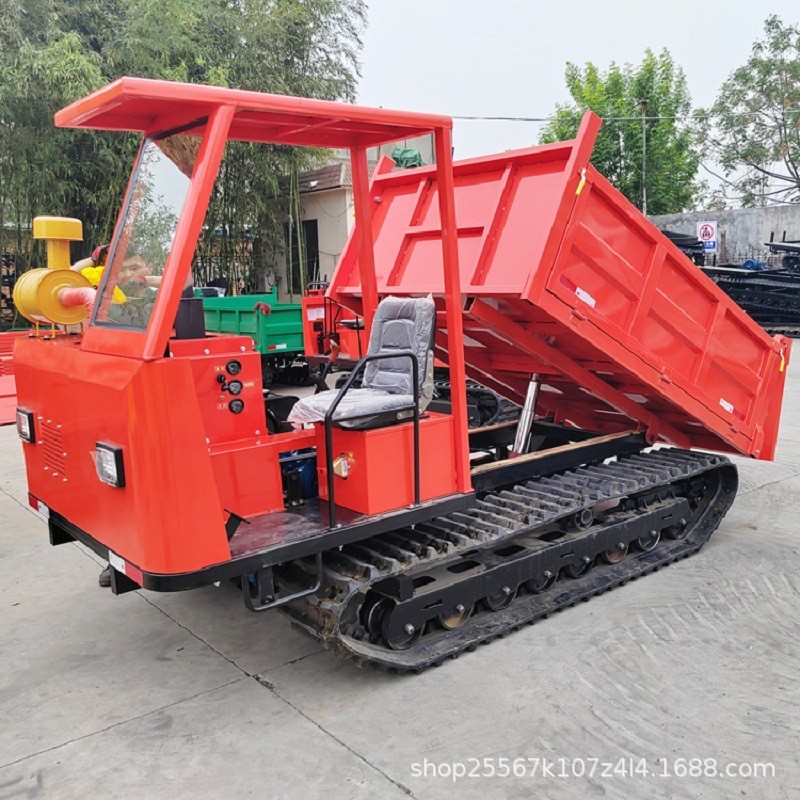 工程农用山地履带运输车山区爬坡王小型爬山虎液压升降翻斗自卸车图2