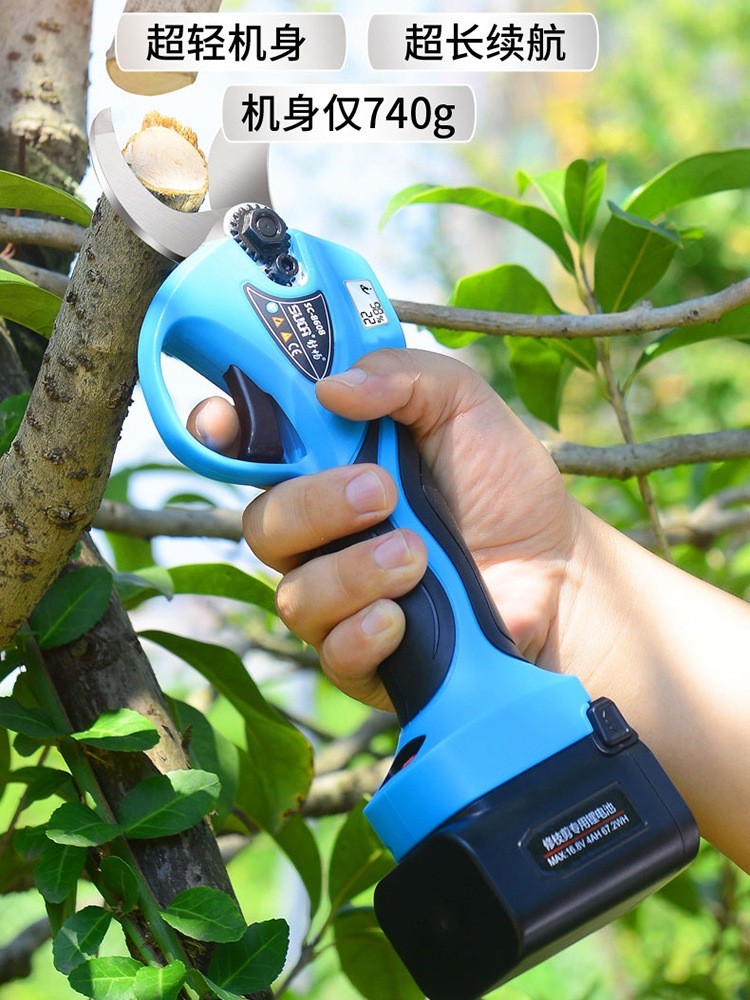 电动剪刀果树充电式园林剪枝专用锂电池高效修枝剪树枝电剪子神器图2