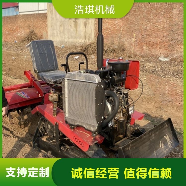 省时省力履带式微耕机38马力 小型大棚果园柴油旋耕机
