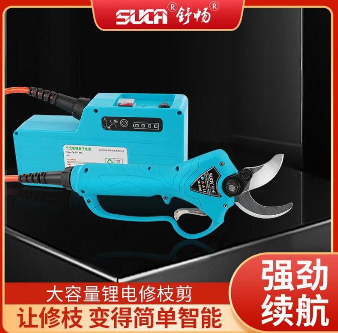 舒畅4.5公分内电动果树修枝剪刀园林工具省时省力粗枝剪 园艺电动图2