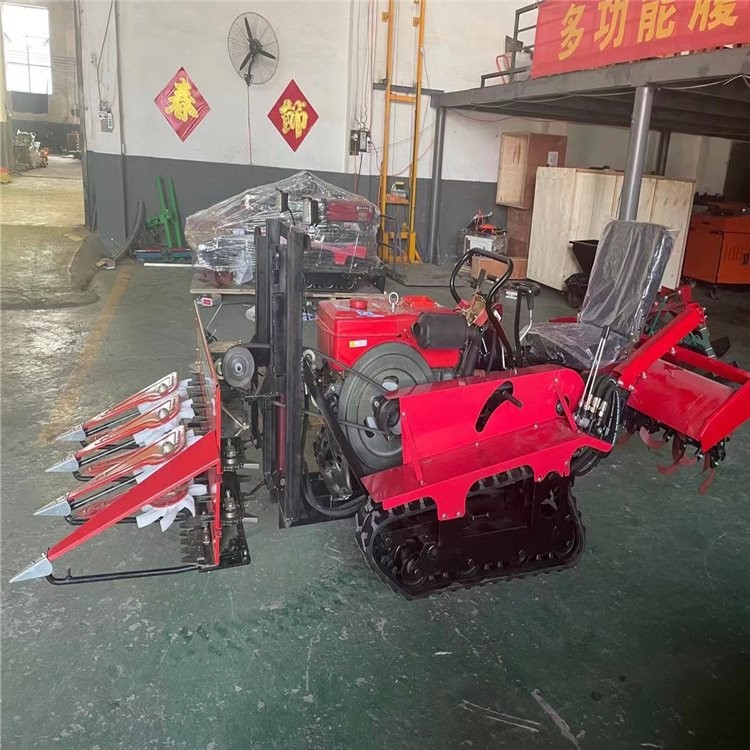 履带式乘坐小型四驱多功能微耕机农用大棚田园开沟松土柴油旋耕机图4