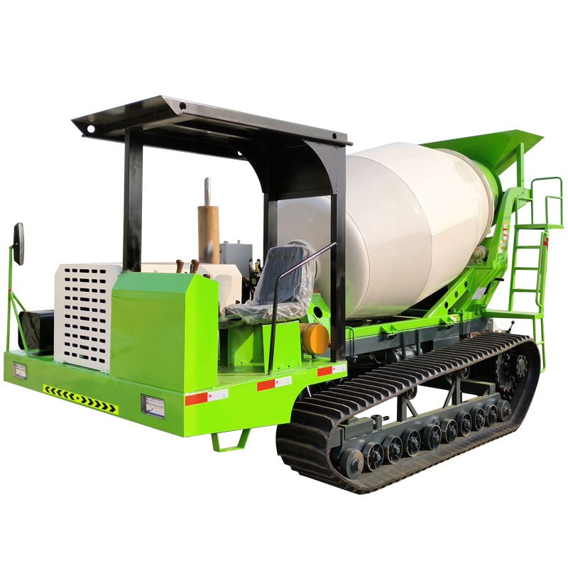 全地形混凝土运输车水田光伏基站混凝土搅拌机沙漠履带水泥搅拌车图5